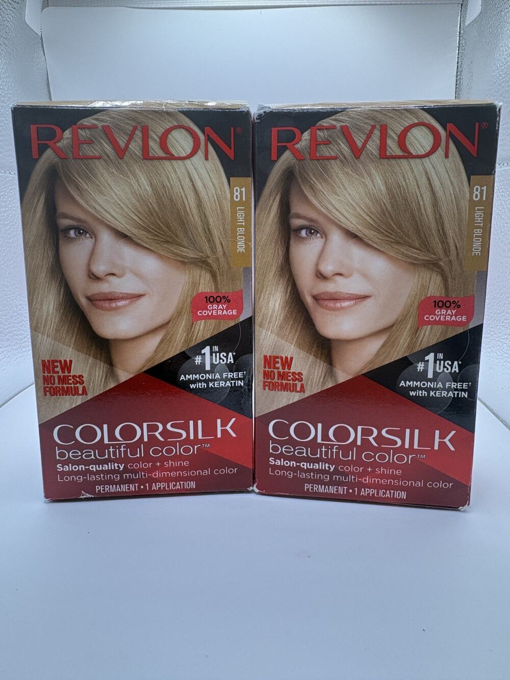 Revlon Colorsilk Beautiful Color Permanent Hair # 81 Light Blonde Lot Of 2 Boxes